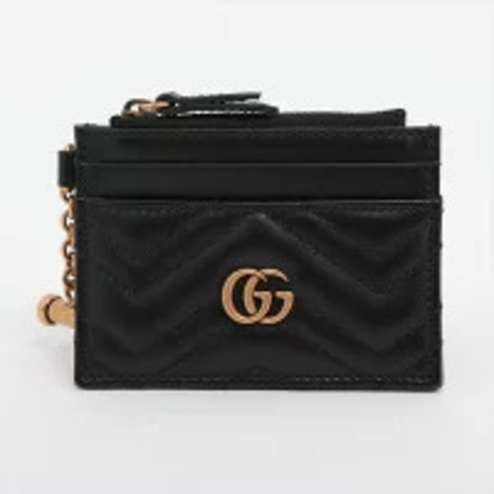 Gucci GG Marmont Leather coin case Wallet Black